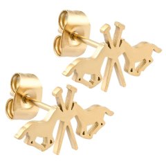 Náušnice HV POLO Lotta Logo Gold