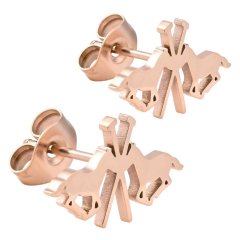 Náušnice HV POLO Lotta Logo Rose Gold